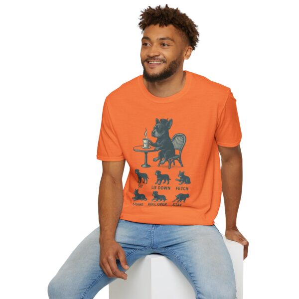 Puppy Training T-Shirt — Funny (Sit, Lie Down, Fetch)