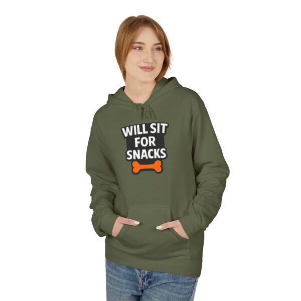 Will Sit for Snacks Hoodie - Funny Dog Lover Sweatshirt