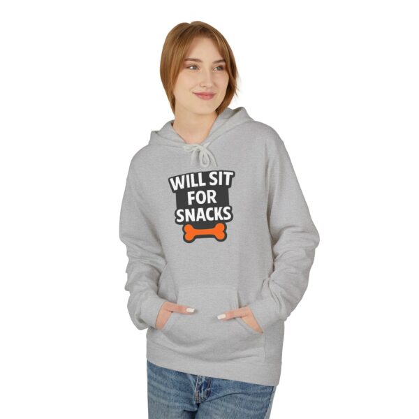 Will Sit for Snacks Hoodie - Funny Dog Lover Sweatshirt