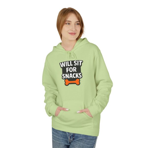 Will Sit for Snacks Hoodie - Funny Dog Lover Sweatshirt