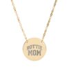 Rottie Mom Engraved Circle Necklace