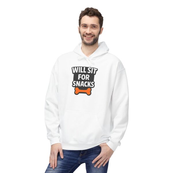 Will Sit for Snacks Hoodie - Funny Dog Lover Sweatshirt