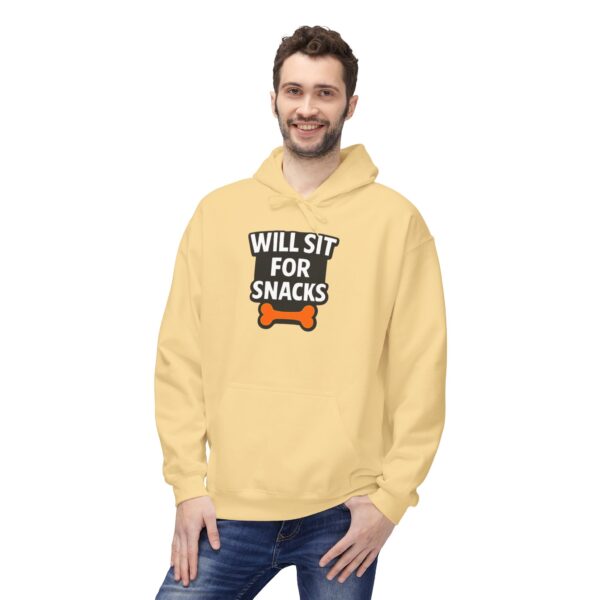 Will Sit for Snacks Hoodie - Funny Dog Lover Sweatshirt