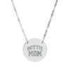 Rottie Mom Engraved Circle Necklace