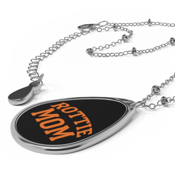 9325421270244565659_2048-3.jpeg Rottie Mom Oval Necklace — Stainless Rottie Lover Pendant