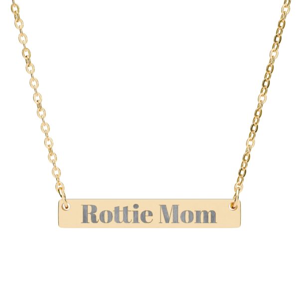 9836335797334842597_2048-1.jpeg Rottie Mom Engraved Horizontal Bar Necklace