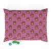 Paw Pillow Front 40x30 Pink Paw Print Pet Bed — Cozy Reversible Dog & Cat Cushion
