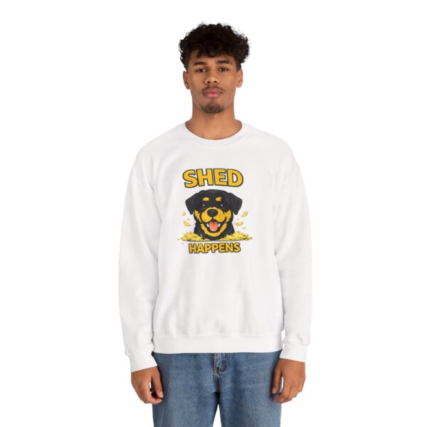 10346144250441516753_2048.jpeg Shed Happens Sweatshirt - Funny Dog Lover Crewneck