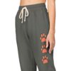 3 Paws Joggers — Cozy Fleece Sweatpants with Orange Paw