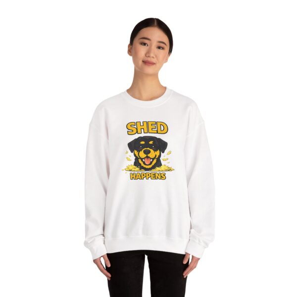 12175145621451702769_2048.jpeg Shed Happens Sweatshirt - Funny Dog Lover Crewneck