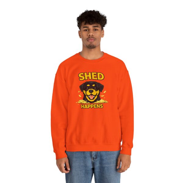 14092346946213410697_2048.jpeg Shed Happens Sweatshirt - Funny Dog Lover Crewneck
