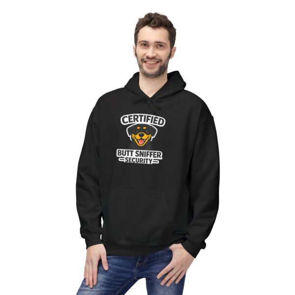 Certified Butt Sniffer Security Hoodie — Funny Novelty Badge Pullover