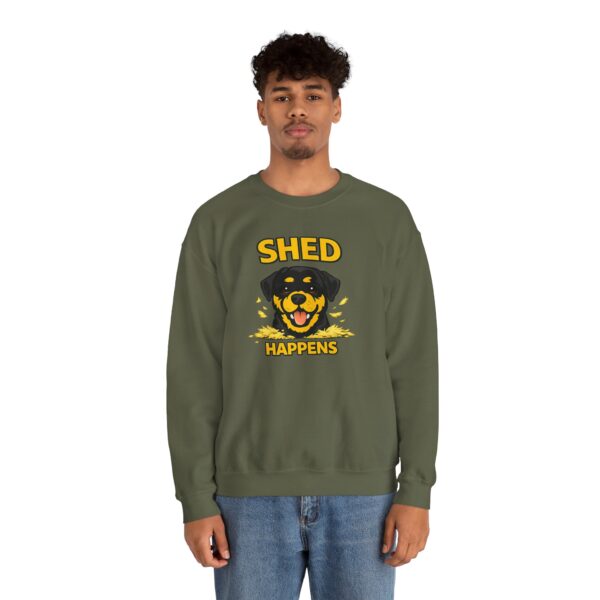 6897532092261603478_2048.jpeg Shed Happens Sweatshirt - Funny Dog Lover Crewneck